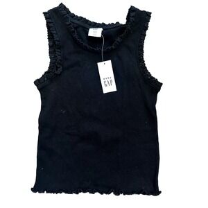 NWT Girls Size 4 Lace Edged Ribbed Tank Top